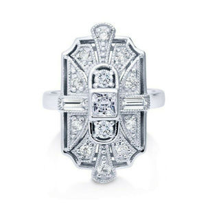 SALE ** BRAND NEW ** NWOT ** ART DECO PRINCESS CUT DIAMOND RING